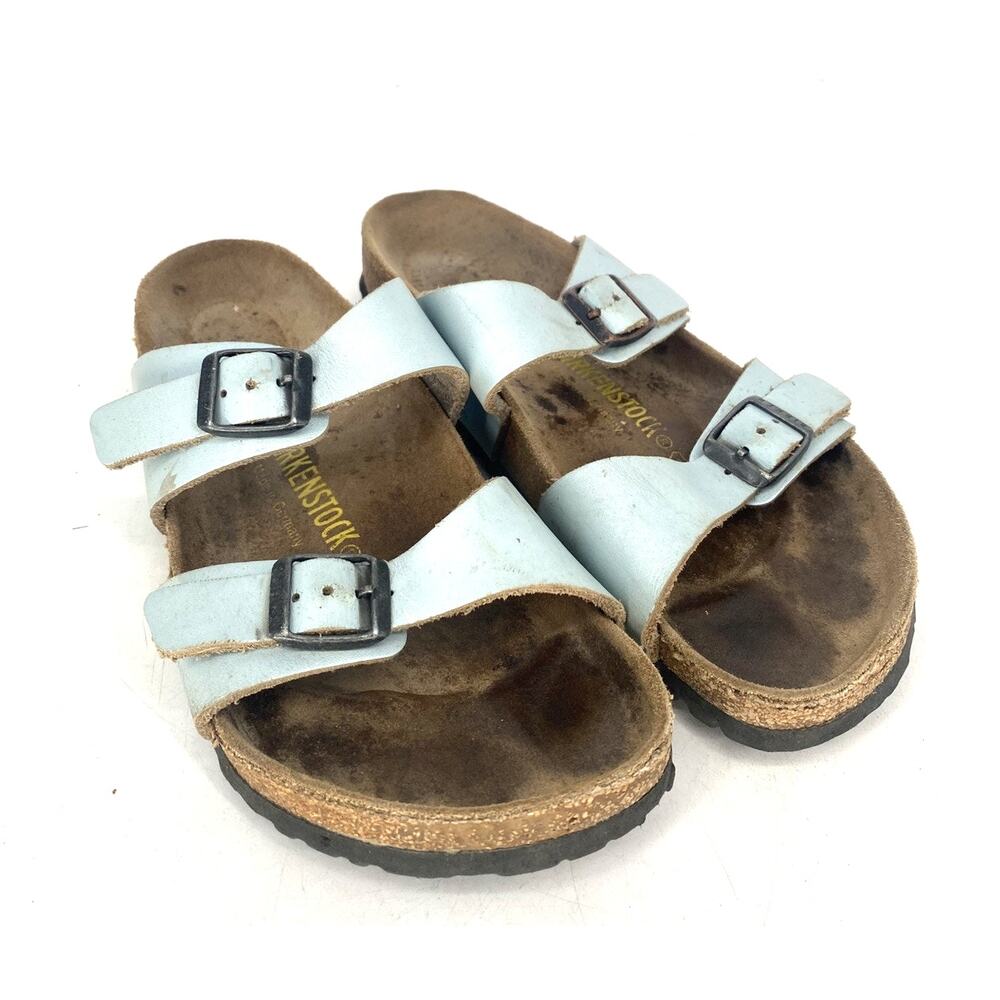 Birkenstock Sydney Light Blue Leather Women's Size 37 US 6